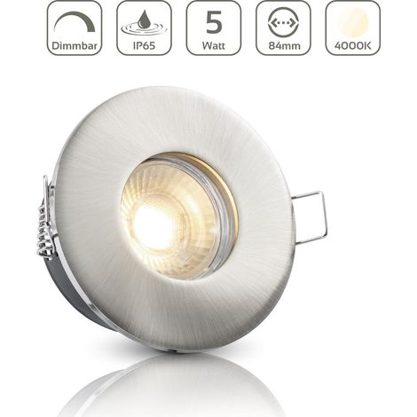 Einbauspot IP65 rund - Farbe: Edelstahl - LED Leuchtmittel: GU10 5W neutralweiß dimmbar (1/5)