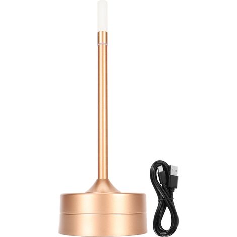 Lampe de table LED sans fil avec gradation continue, rechargeable USB, toucher tactile, couleur or rose pour salon chambre à coucher bar restaurant (1/5)