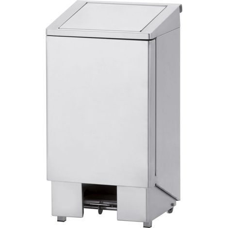 Poubelle inox à pédale couvercle avec vérin 60 litres - Diamond (1/2)