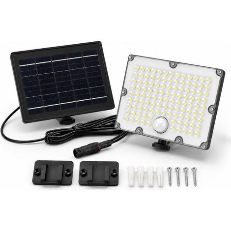 Projecteur Led Solaire Extérieur 9W IP65 3-CCT Détecteur de Lumi