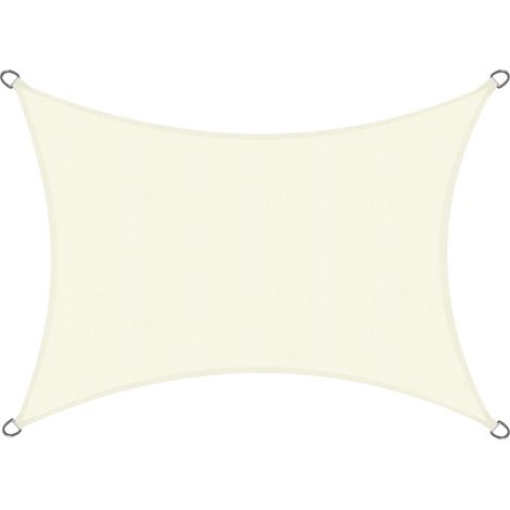 Sonnensegel rechteckig Wasserdicht 3x4m SolVision PS9, Creme