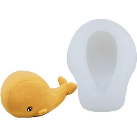 Bain-marie en silicone baleine, moule à gâteau antiadhésif facile à démouler, accessoire de cuisine pour pâtisserie, dessert moelleux et décoratif. (1/4)