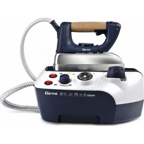 Girmi SS6500 Stirbella Ferro da Stiro con Caldaia 2200W 3.5 Bar 60 g-min Serbatoio 1L Manometro colore Bianco Blu (1/8)