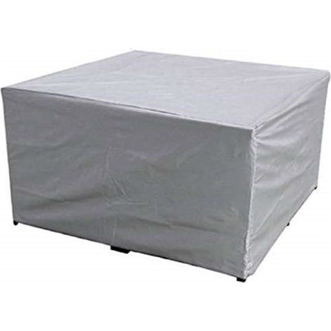 Housse pour mobilier de jardin 190 x 125 x 80 cm, imperméable et coupe-vent, résistante aux UV et au froid, gris argenté (1/5)