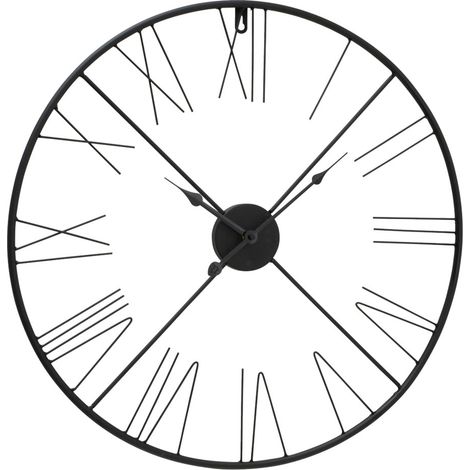 Orologio da parete vintage da appendere con cornice in ferro numeri romani soggiorno camera da letto deco tempo display analogico rotondo