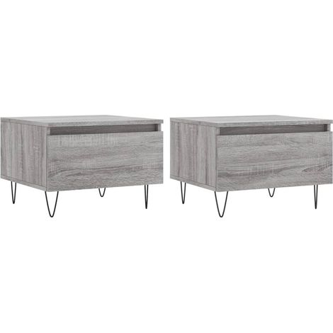 Maison Exclusive - Couchtische 2 Stk. Grau Sonoma 50x46x35 cm Hol