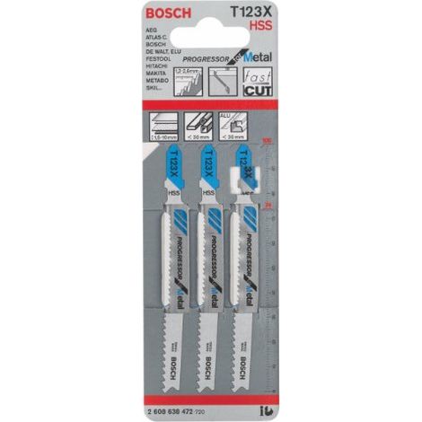2608638472 - Set 3 lame per seghetto alternativo T 123 XF Progressor for Metal