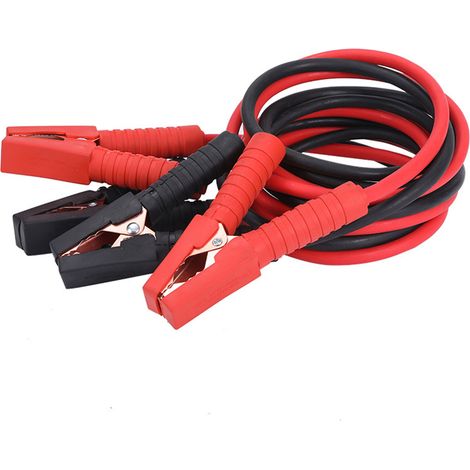 Câbles de démarrage de secours avec pinces entièrement isolées, câble en cuivre fin, 2,5 m (8,2 pi), pour batterie de voiture. (1/3)
