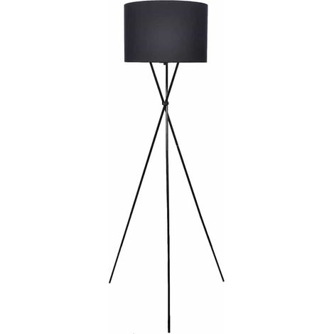 Lampadaire avec support Noir 139 cm (1/2)