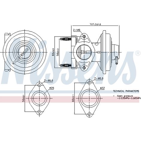 Vanne EGR Nissens 98444 FORD 1127240 1132928 1S7Q9D475AD 1S7Q9D475AE