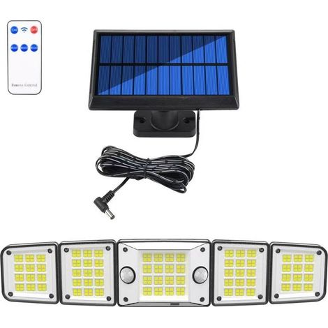 Lámpara solar de exterior con sensor de movimiento - Lámpara de pared solar con sensor - Energía solar - 280 LED (1/2)