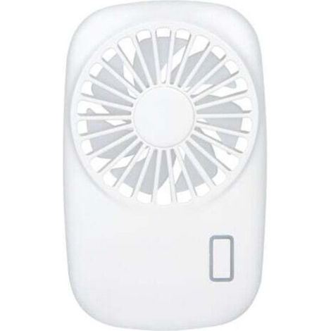 Mini ventilateur portable rechargeable USB, puissant et silencieux, vitesse réglable, couleur blanc – 1 unité (1/5)