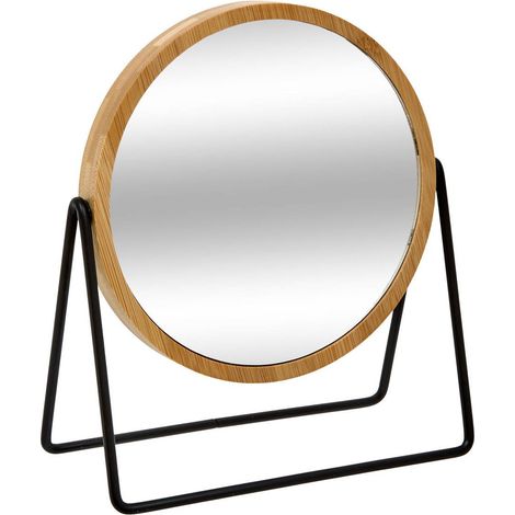 Schaukelspiegel mit beinen d22cm bambus - 5five (1/3)