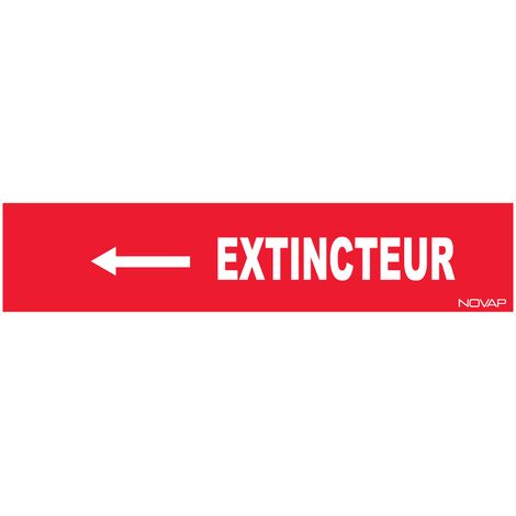 Panneau Extincteur flèche à gauche - Rigide 330x75mm - 4120447