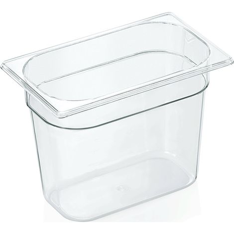 Bac GN 1/4 polycarbonate H 200 mm 4,8 ltr transparent GN 94 - Was Germany (1/2)