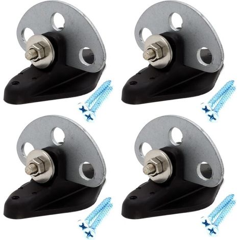 Quatre isolateurs à broches avec interfaces de porte à 3 points - adaptés aux fermes, aux potagers et aux clôtures pour le bétail. (1/4)
