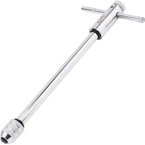 Sollbry Llave de trinquete ajustable con mango en T, para machos de roscar métricos M5-M12, llave de trinquete con rosca M3-M8 (1/3)