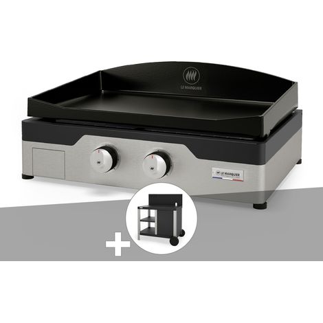 Plancha gaz Signature Allure 260 Duo + Desserte - Le Marquier