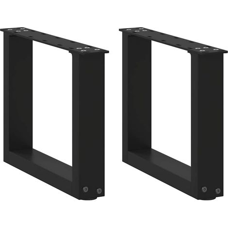 Couchtischbeine U-Form 2 Stk. Schwarz 40x(30-31) cm Stahl