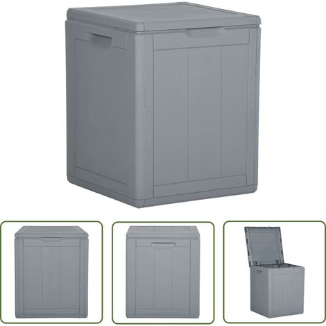The Living Store Boîte de rangement de jardin 90 L Gris PP Rotin - Boîte De Rangement Jardin - Coffre De Rangement Extérieur - Rangement Jardin - Meuble De Jardin - Résiste Aux Intempéries (1/5)