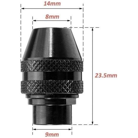 2er-Pack Universal-Schnellwechselfutter, Mehrfach-Schnellwechselwerkzeug für Dremel 4486 Rotationswerkzeuge 3000 4000 7700 8200 (1/4)