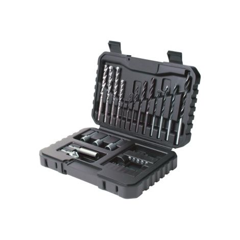 BLACK+DECKER A7216-XJ Set de 32 puntas y brocas de taladro/atornillador, estuche de plástico rígido negro y rojo (1/3)
