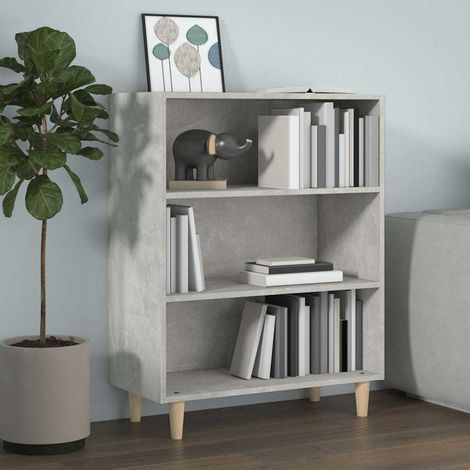 Buffet - Armoire de rangement Enfilade Gris béton 69,5x32,5x90 cm Bois d'ingénierie BV680659 - BonneVie (1/5)