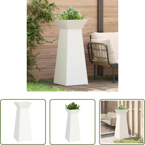 Gartenplanter - Säulen Pflanzer Weiß 40 x 40 x 100 cm (1/5)