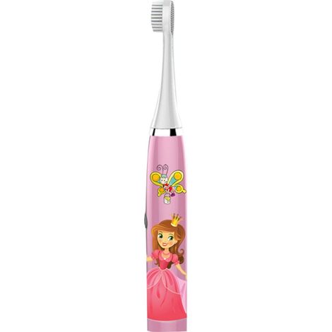 Brosse à dents électrique pour enfants, motif dessin animé, brosse à dents sonique entièrement automatique avec 3 têtes de brosse. (1/5)