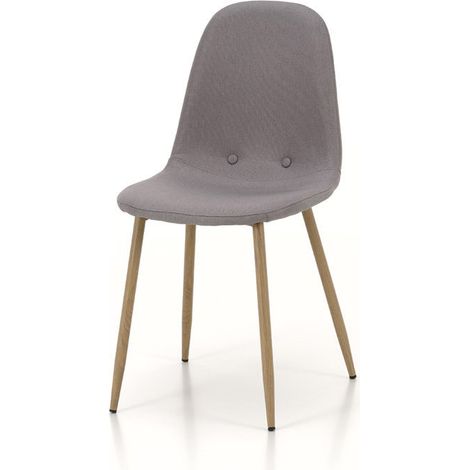 Set de 4 Chaises BALTIMORA gris clair (1/5)