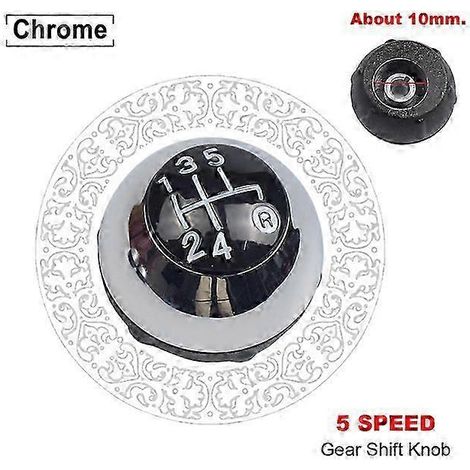 Pommeau de levier de vitesses à 5/6 rapports pour transmission manuelle Fiat 500 2012-2018 (5 vitesses C-Sliver) 55344048 (1/5)