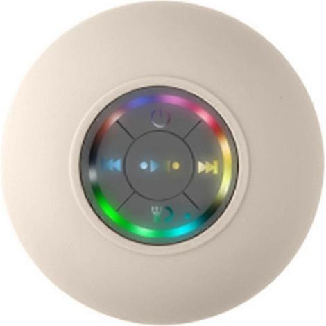 Mini enceinte Bluetooth étanche et sans fil pour la douche, avec éclairage RGB et ventouse Bluetooth. (1/5)