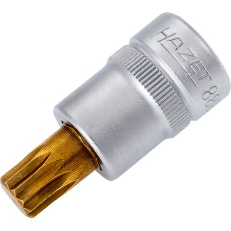 Douille mâle 8808-10 ∙ Carré creux 10 mm (3/8 pouce) ∙ Profil denture multiple intérieur XZN ∙ 42 mm HAZET (1/2)