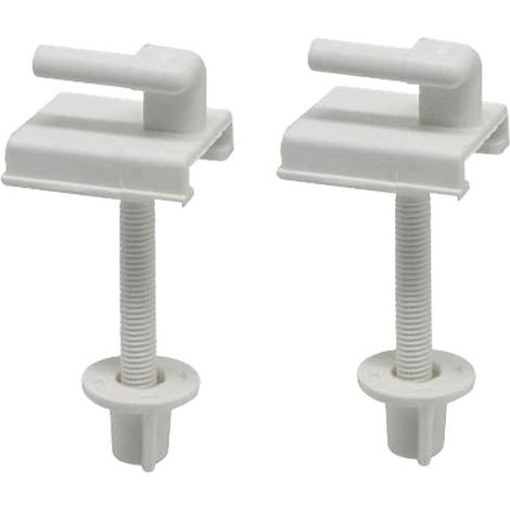 COPPIA DI CERNIERE IN PVC PER SEDILI IN ABS Bianco