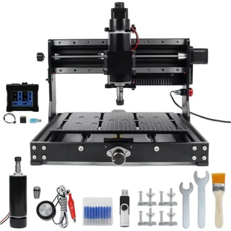 CNC-Graviermaschine, 500W Spindel, kompaktes Desktop-Design, FÜGE Berührung hinzu (1/2)