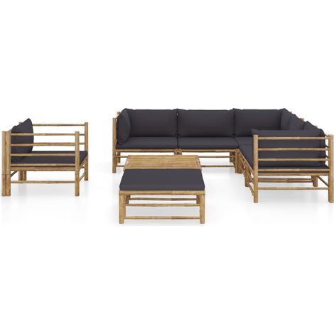 Maison Exclusive - 8-tlg. Garten-Lounge-Set mit Dunkelgrauen Kiss