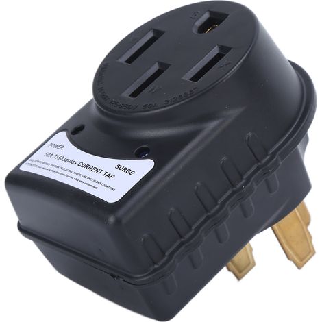 Protecteur de surtension RV 50A mâle vers femelle 125/250V 3150J avec voyant LED pour caravane et camping-car, adaptateur prise 50 ampères (1/5)