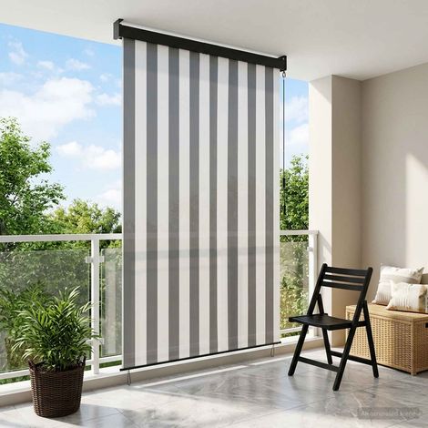 vidaXL Tenda a rullo Antracite e Bianco 160 x 250 cm
