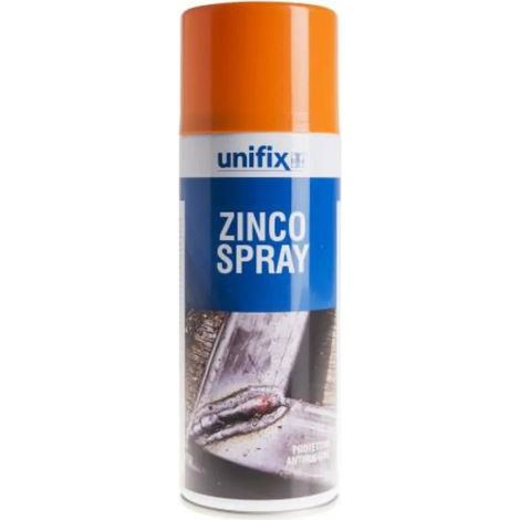 Unifix - Bomboletta Spray Protettivo Per Superfici Metalliche Zinco Spray Da 400 Ml