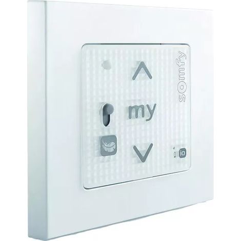 Somfy – Émetteur mural Smoove RS100 – Télécommande io-homecontrol – Commande sans fil pour volets et stores – Installation facile