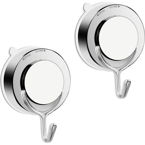 ZOLGINAH Vakuum-Saugnapfhaken, Saugnapfhaken für Badezimmer, Toilette, Küche, Wandmontage-Saugnapfhaken, Leistungsstarker Handtuchhaken, Duschhaken aus Edelstahl (2) (1/5)