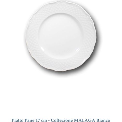 Saturnia malaga,  piatto pane cm 17, in fine porcellana