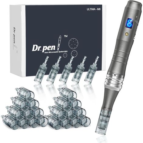 Stylo Microneedling Sans Fil avec 25 Cartouches (1/5)