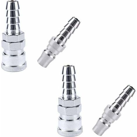 Raccord Rapide Air Comprimé Flexible D'air Raccords Rapides Connecteur Coupleur Compresseur Raccord Pneumatique Raccord de Compresseur Raccord Rapide Pneumatique 2 Paires SH20 + PH20 (1/4)