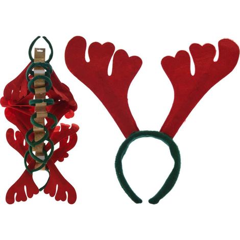 CERCHIETTO NATALIZIO RENNA 30CM