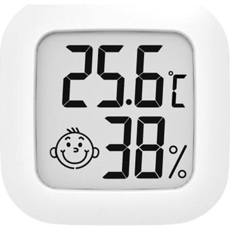 Innenthermometer und Hygrometer (4er-Set) — Digitales Messgerät für Umgebungstemperatur und Luftfeuchtigkeit, hochpräzises Messgerät, großes LCD-Display (Celsius) (1/4)