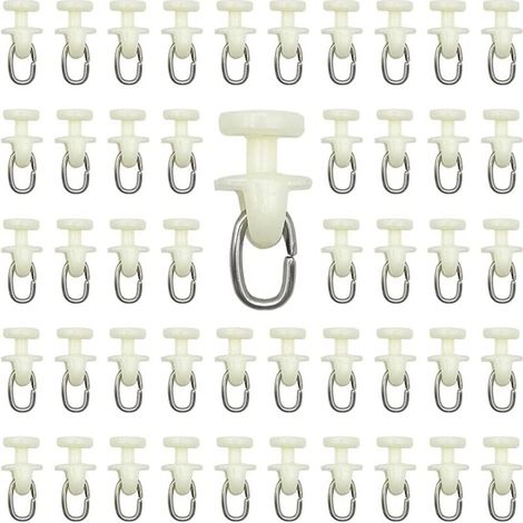 I-beam pulleys, hook accessories, curtain track PVC beaded accessories, silent pulleys (20 pieces) (1/5)