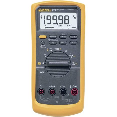 Multímetro digital Fluke 87V negro y amarillo preciso