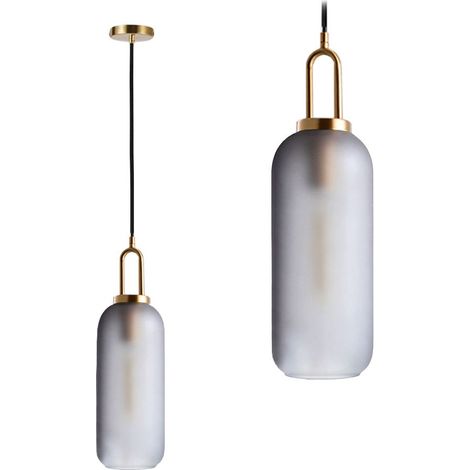 LAMPADA A SOSPENSIONE APP628-1CP VETRO TUBO 1-PUNTI LUCE E27 13X13X43-95CM REGOLABILE