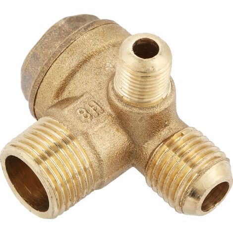 Raccord pneumatique coudé 90° à filetage mâle en laiton, clapet anti-retour pour compresseur, pièce détachée 20x14x10 mm (1/5)